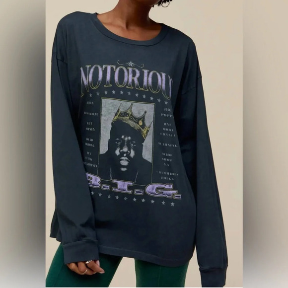 Daydreamer Tops - NWOT- Daydreamer- One Size- Notorious Big Long Sleeve